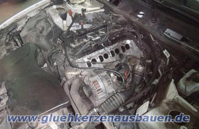 Abgerissene Glhkerze ausbauen aus BMW 120d e87