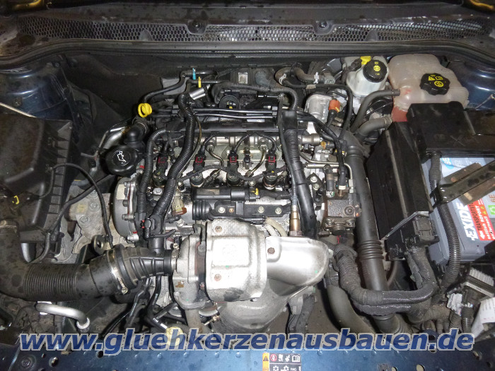 Abgerissene Glhkerze ausbauen aus
                          Opel Astra J mit 1.3 Motor